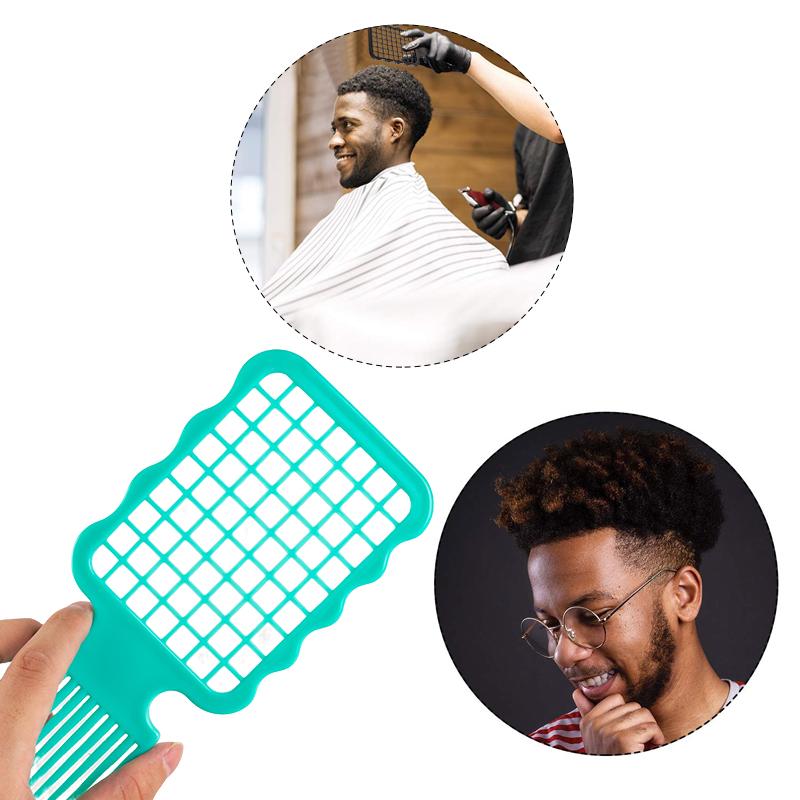 1 Stück Professionelle Afro-Gabelkamm Breite Zähne Friseur-Bürste Antistatisch Hitzebeständig Haarpflege-Werkzeuge Lockenhaar-Bürste