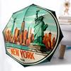 1pc New York Cityscape Automatic Folding Umbrella Portable Collapsible Umbrella for All Seasons, 8-Rib Durable Construction072