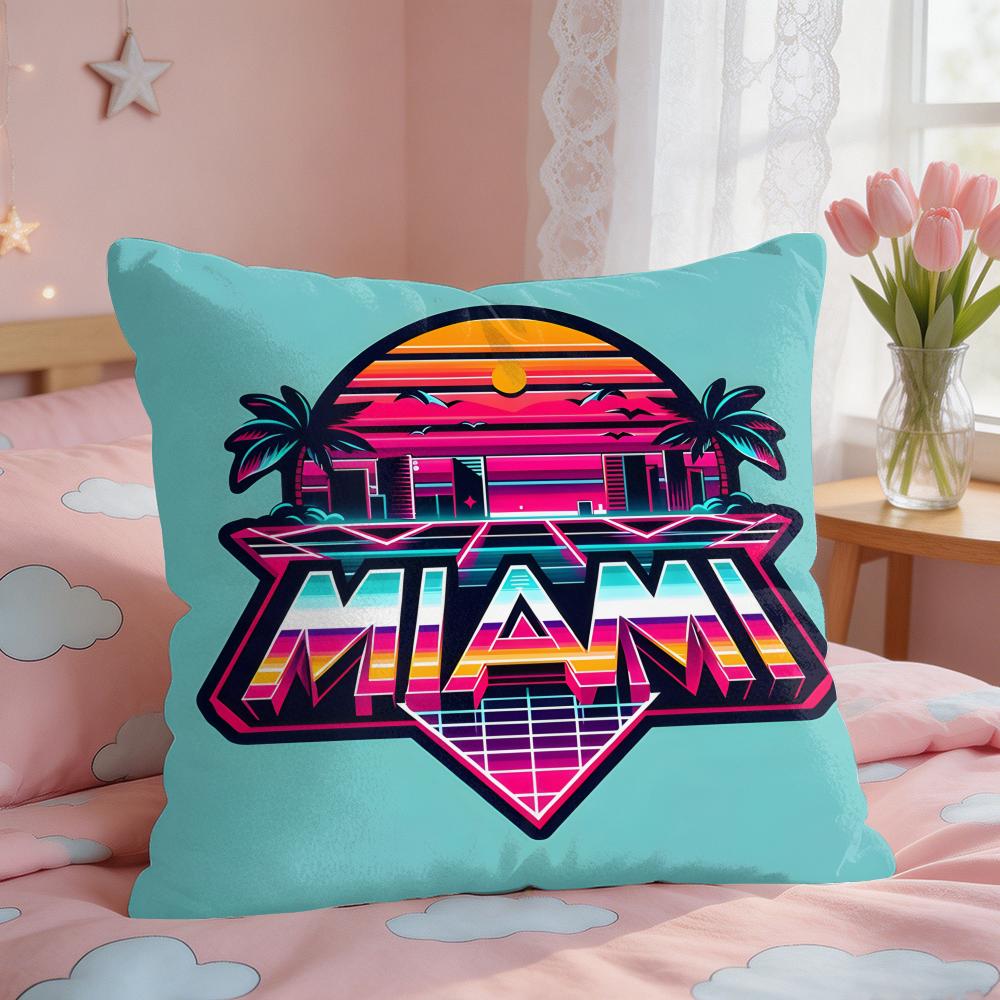 MMiami Vice Movie Cool Cushion Cover Square Short Plush Pillow Case Living Room Sofa Home Decor Funda X