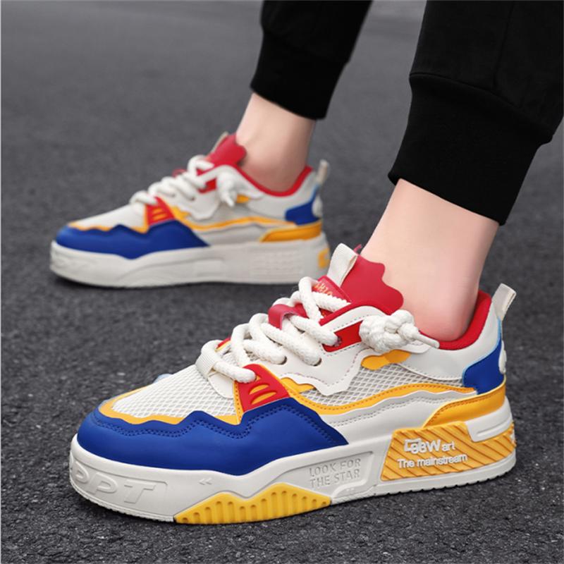 

Men s Vulcanized Shoes Trendy Personalized Teenagers Casual Shoes Round Toe Lace-Up Plus Size Platform Shoes Men Shose 45