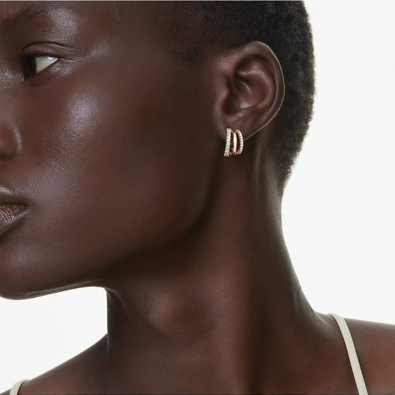 Hyperbola Rose Gold Mini Hoop Earrings 5698702