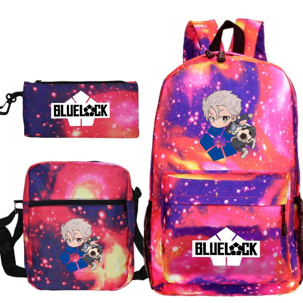 Japanese Cartoon Peripheral Printing Children'S Schoolbag, Primary And Secondary School Student Stationery Set, Shoulder Backpack Three-Piece Set