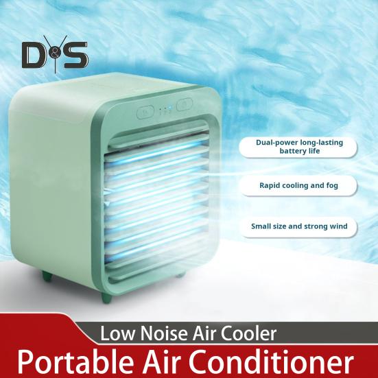 Air Conditioner Cooling Fan with Water Tank 3 Speed Settings Strong Airflow Portable Rechargeable Air Cooler Electric Fan