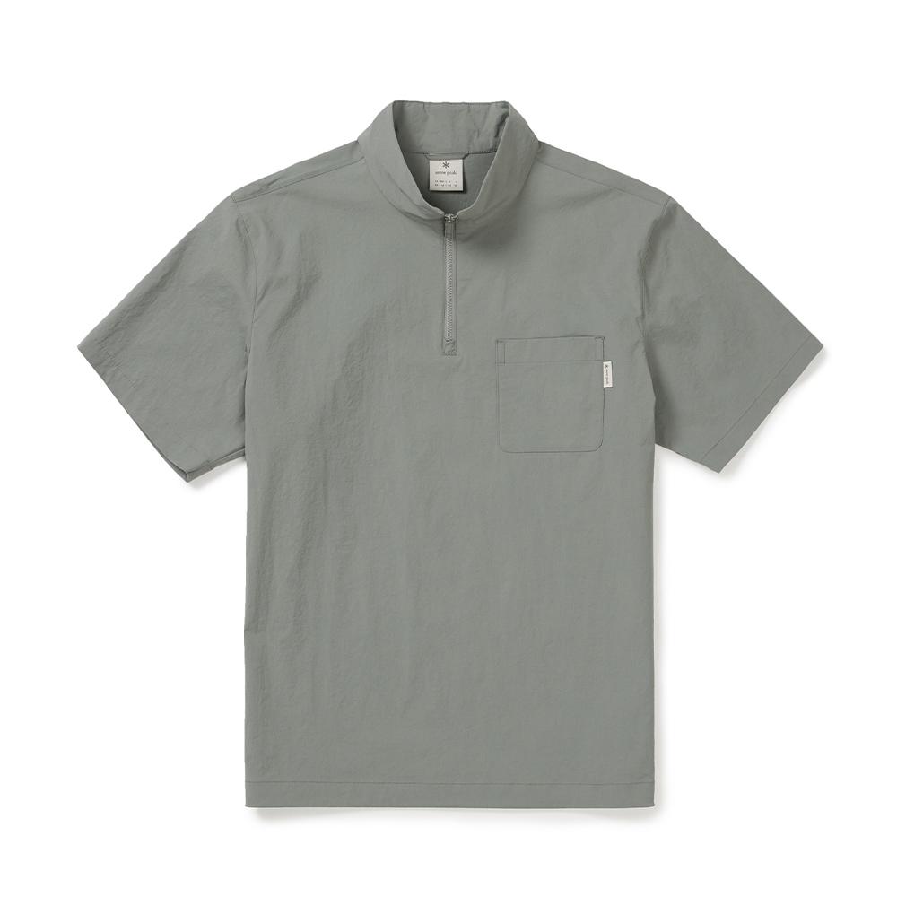 [Snowpeak] Cooling Root Half-Zip Short-Sleeve T-shirt Light Khaki (S25MMRZT60)
