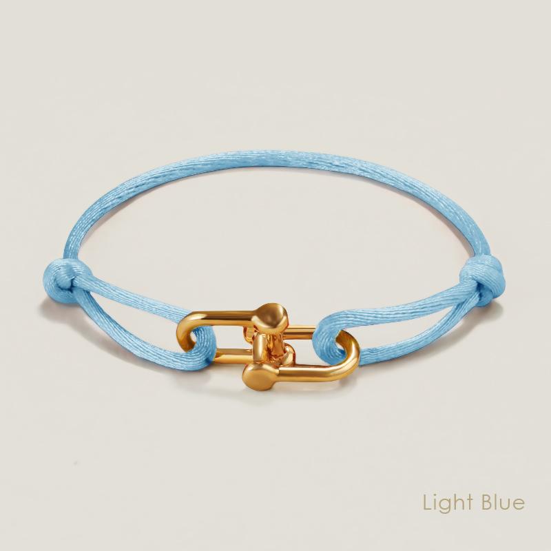 MOONLIGHT Classic Adjustable U-Shape Charm Bracelets for Women High Quality Silk Rope Bracelet Female Jewelry Gifts