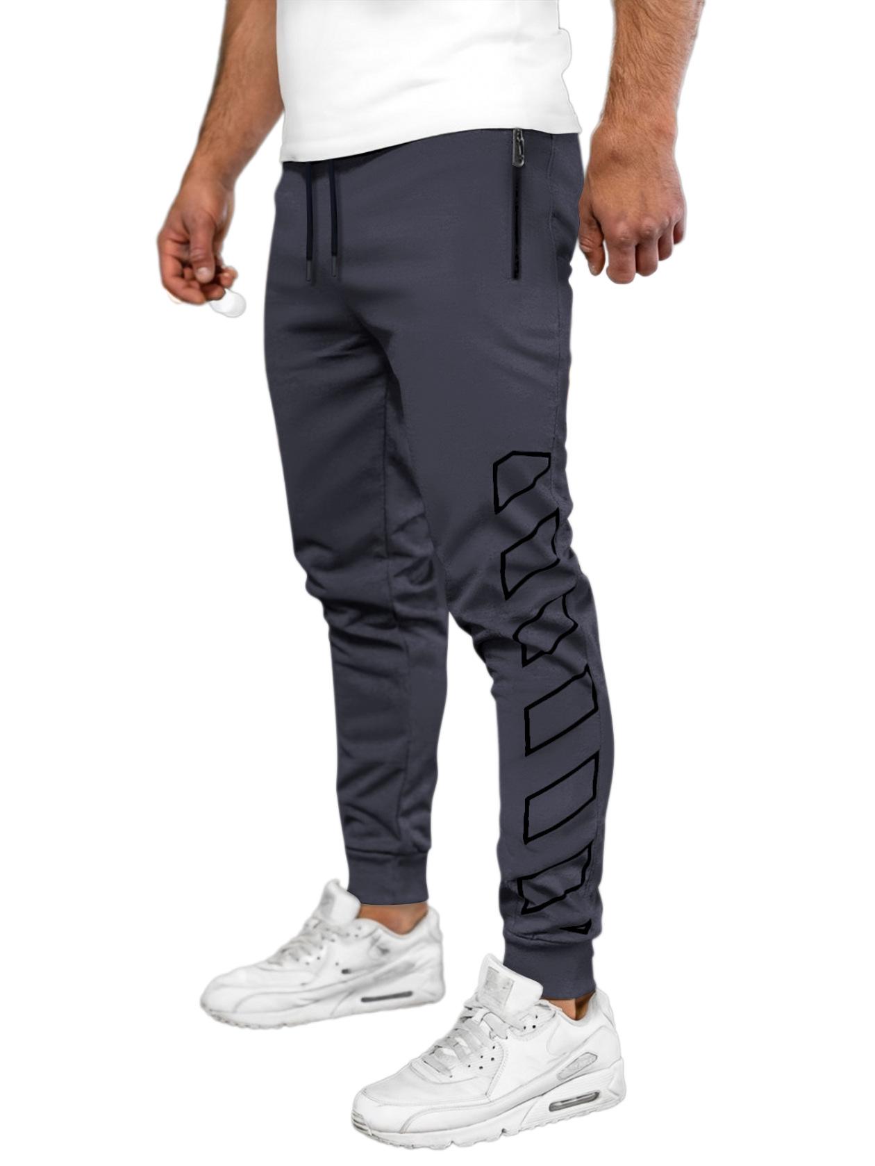 

2024 Весна/Осень Мужские облегающие брюки для фитнеса и бега S темно-серого