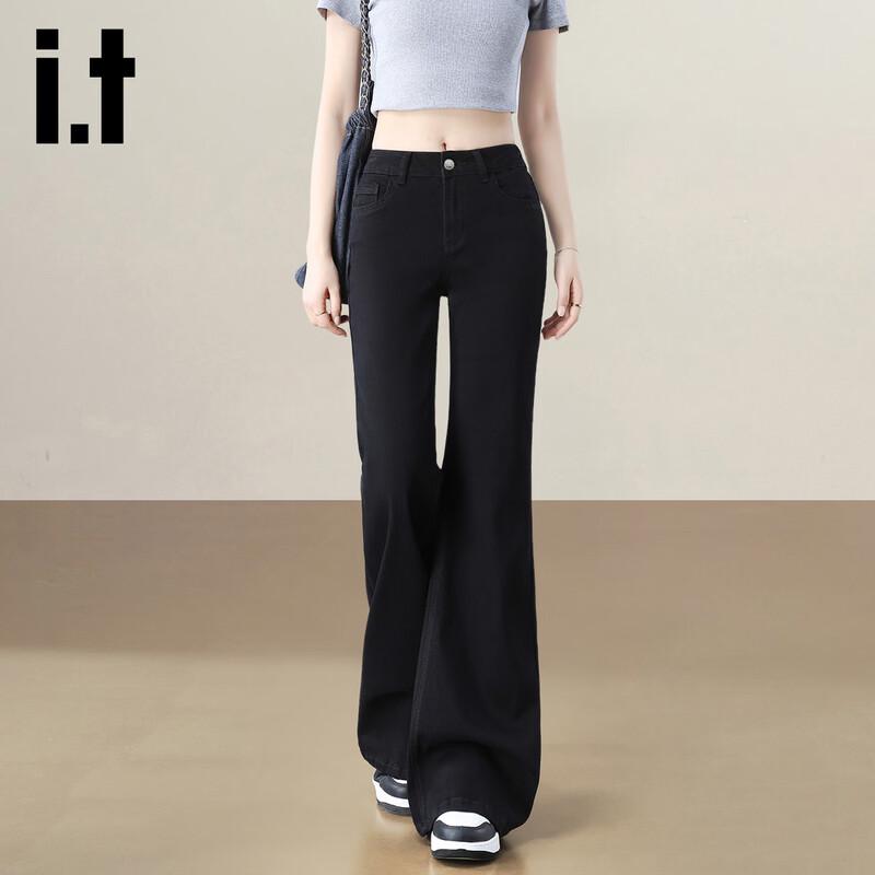 izzueit Women's High-Waisted Flared Jeans