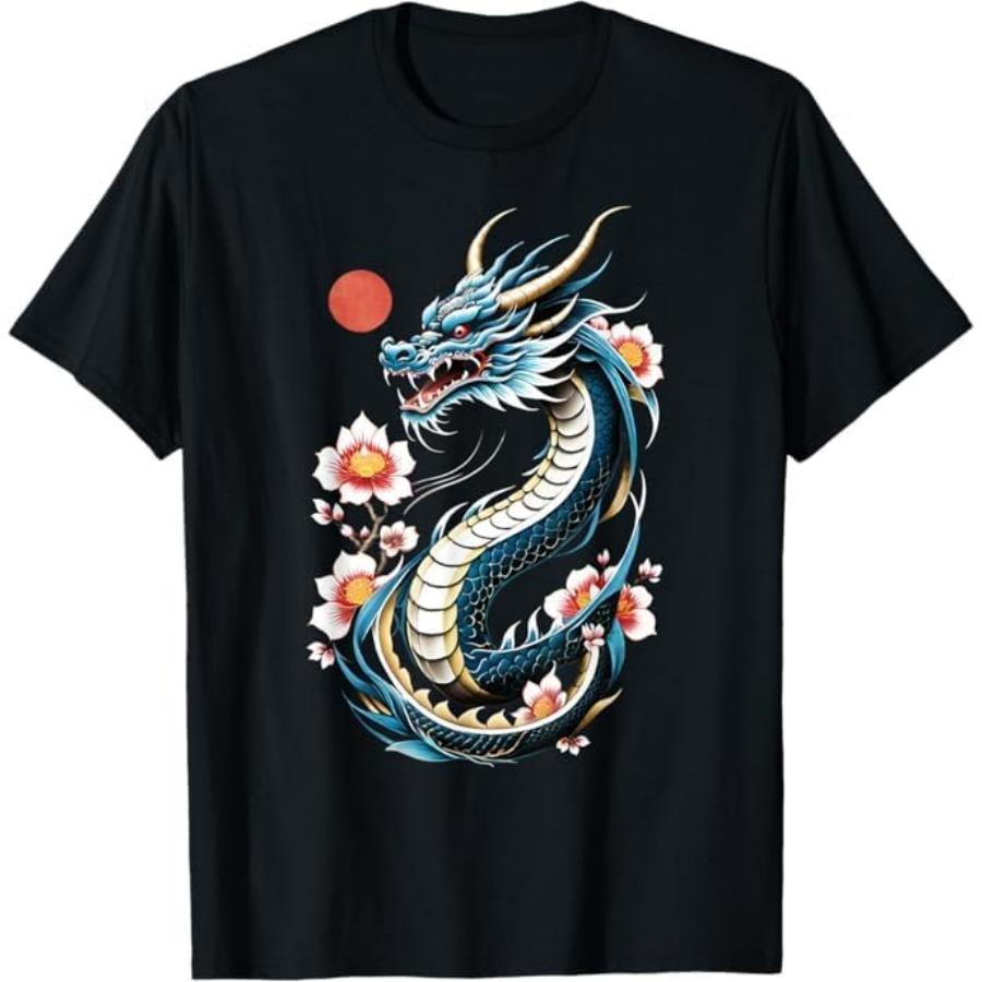 Japanese Aesthetic Dragon Japanese Art Japan Tattoo T-Shirt Thuy Mens Womens Tank Top Sweatshirt Hoodie Longsleeve 109 Black S