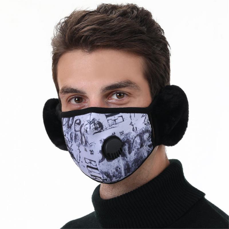 Winter Warm Mask Outdoor Windproof Skiing Cycling Face Mask Ear Scarf Nose Open Breathable Face Cover Neck Warmer