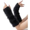 1pairs Women Winter Arm Sleeves Warmers Japanese Harajuku Y2k Arm Warmer for Girls Velvet Fingerless Gloves Knitted Arm Sleeve
