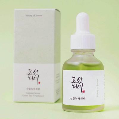 Siero calmante : Tè verde + Pantenolo 30 ml, Rivitalizzante, Idratante, Cosmetici coreani, Kbeauty, campione