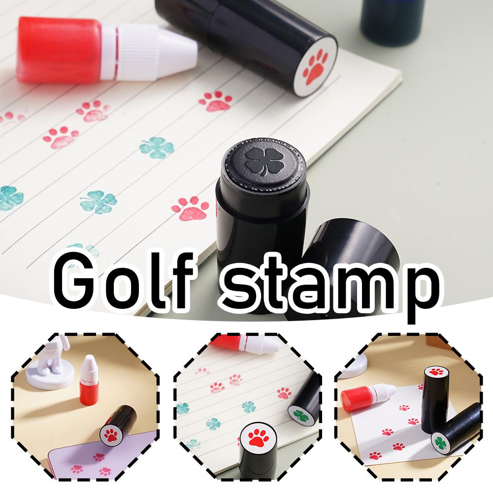 1 Pz Timbro Marcatore per Palline da Golf Asciugatura Rapida Impressione Durevole Lunga Durata Vari Modelli Accessori da Golf in Plastica