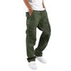 Men's Straight Casual Multi-Pocket Overalls for Spring and Autumn with Drawstring.