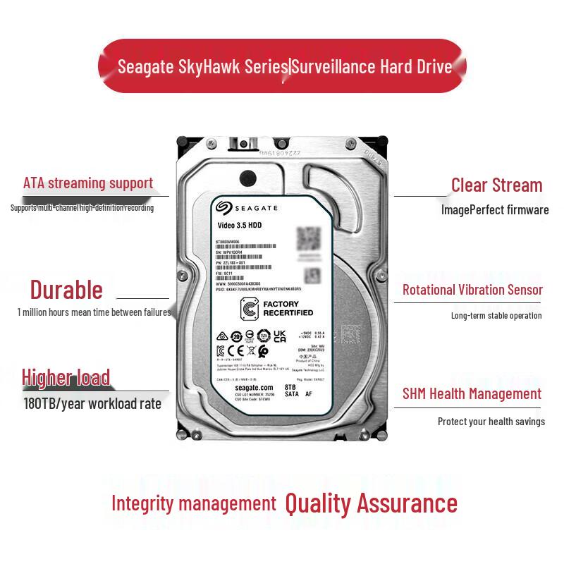 Seagate SkyHawk 8TB Surveillance Hard Drive