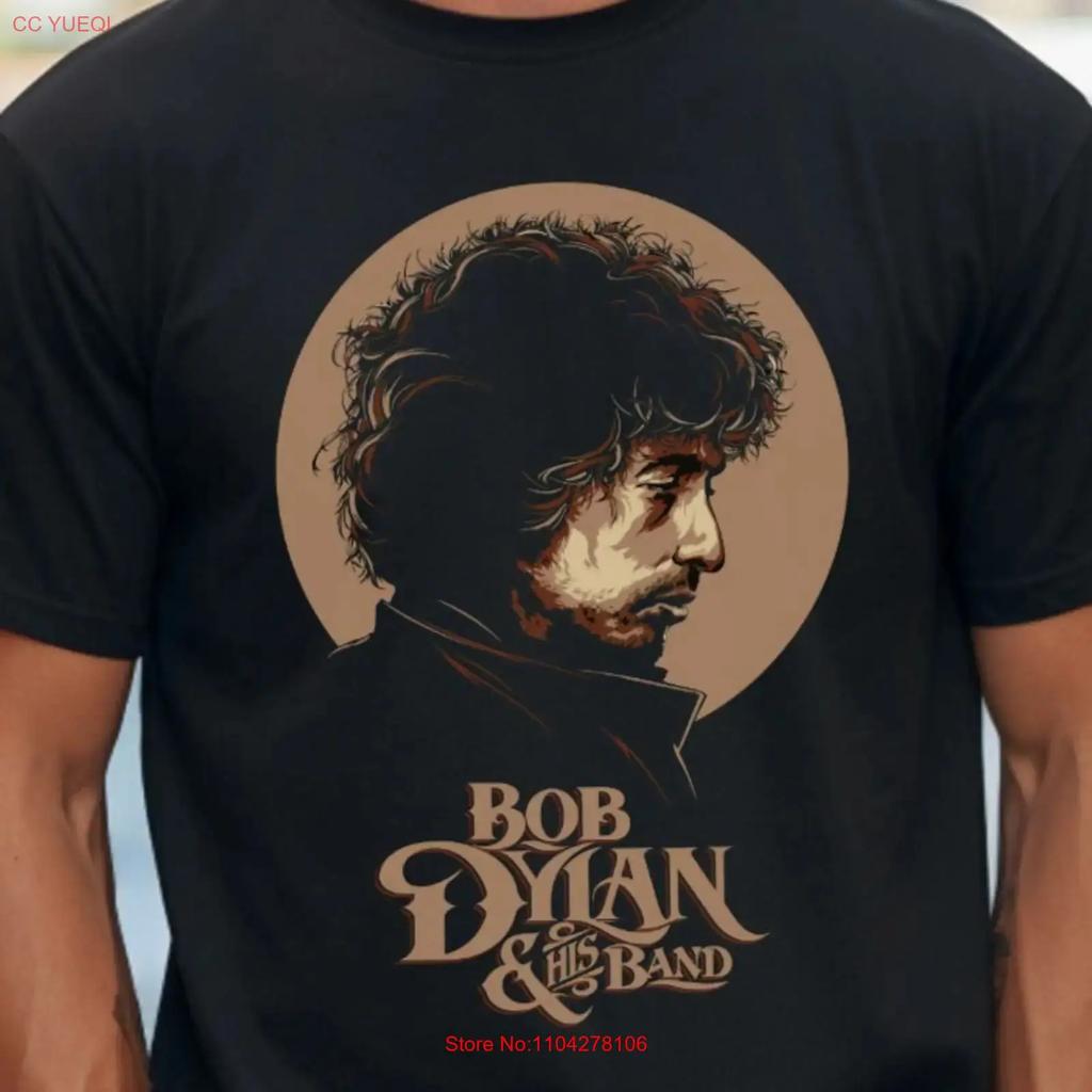 Bob Dylan His Band T Shirt On Vintage Black Comfort Color Vintage Washed Slightly Fashion Unisex Homme Streetwear Graphic