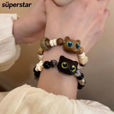 Elegantes Perlenarmband in Katzenform für Frauen, Freundschaftsarmbänder, Zubehör, Geschenk