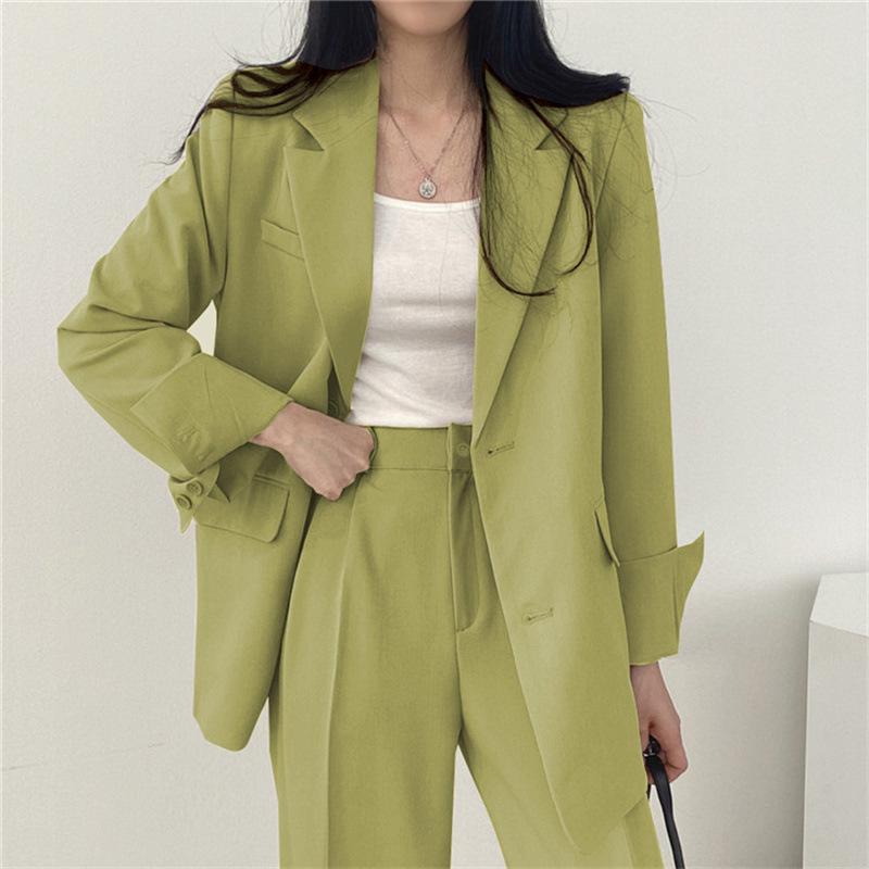 Women's Black Blazer & Suit Pants - Spring/Autumn 2025 Korean Street Style Casual Niche Design