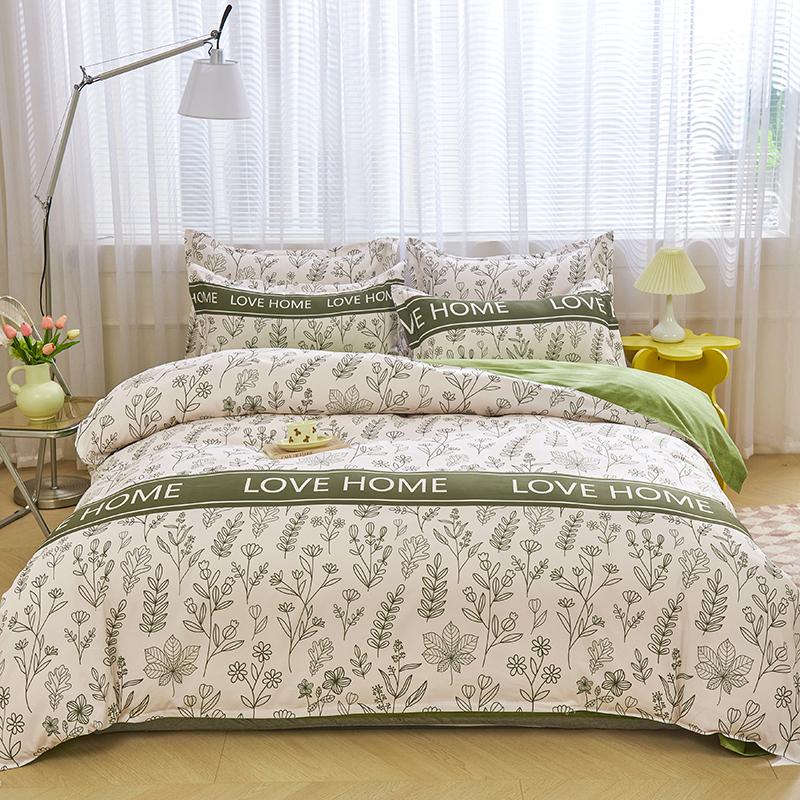 Single duvet cover Printed red quilt cover Thickened plant-cashmere cartoon multicolored bed cover 220x240 double bedding
