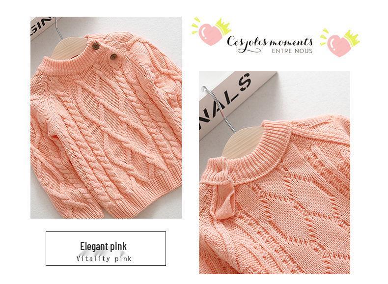 2025 Kids' Knit Sweater: Boys' Base Layer & Girls' Pullover Round Neck for Spring/Autumn