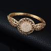 4Pcs/Set Jewelry Sets Hollow Round Pendant Rhinestone Decor Alloy Women Fashion Jewelry Sets for Gifts