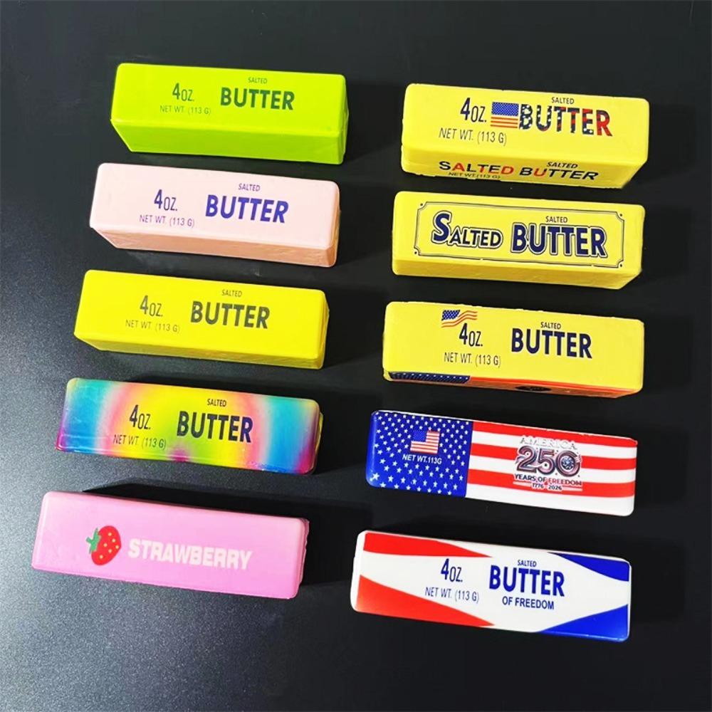 Colorful Butter Stick PU Slow Rebound Squishy Soft Texture Hand Squeeze Toy For Daily Stress Relief