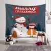 Santa Claus Christmas Tree Printed Polyester Tapestry Home Decor Tapestry Room Wall Decor Backdrop Fabric