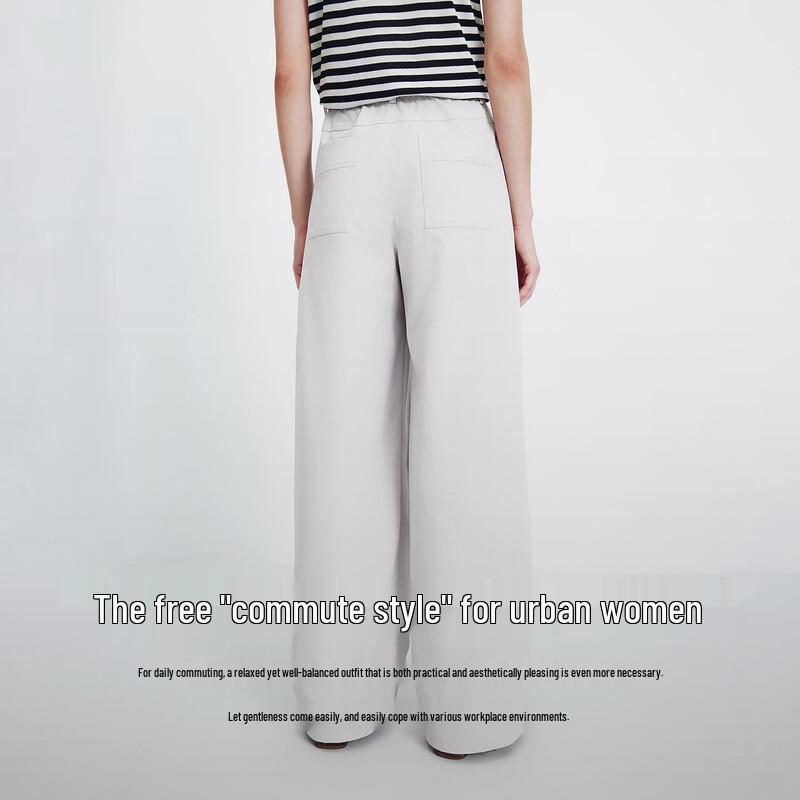 Navigare Women's Loose Fit Wide-Leg Casual Pants