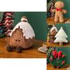 Adorable Christmas Gingerbread Man Plush Toy Pillow Doll Ornament