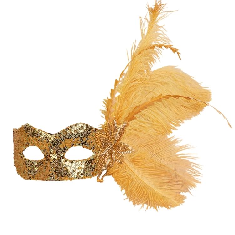 

Sequins Half face Mask Masquerades Mask, Mardi Gras Decorations Venetians Masks for Womens Halloween Mardi Gras Costume золотий