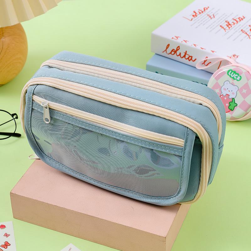 New Transparent Pencil Case, Nine-layer Panda Pencil Case, Large-capacity Stationery Case, High-value Pencil for Junior High School Students and Girls