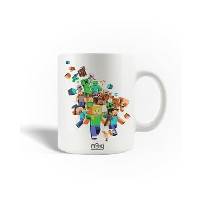 Ceramic Mug - Minecraft - Characters - 30cl - Dishwasher Safe - White