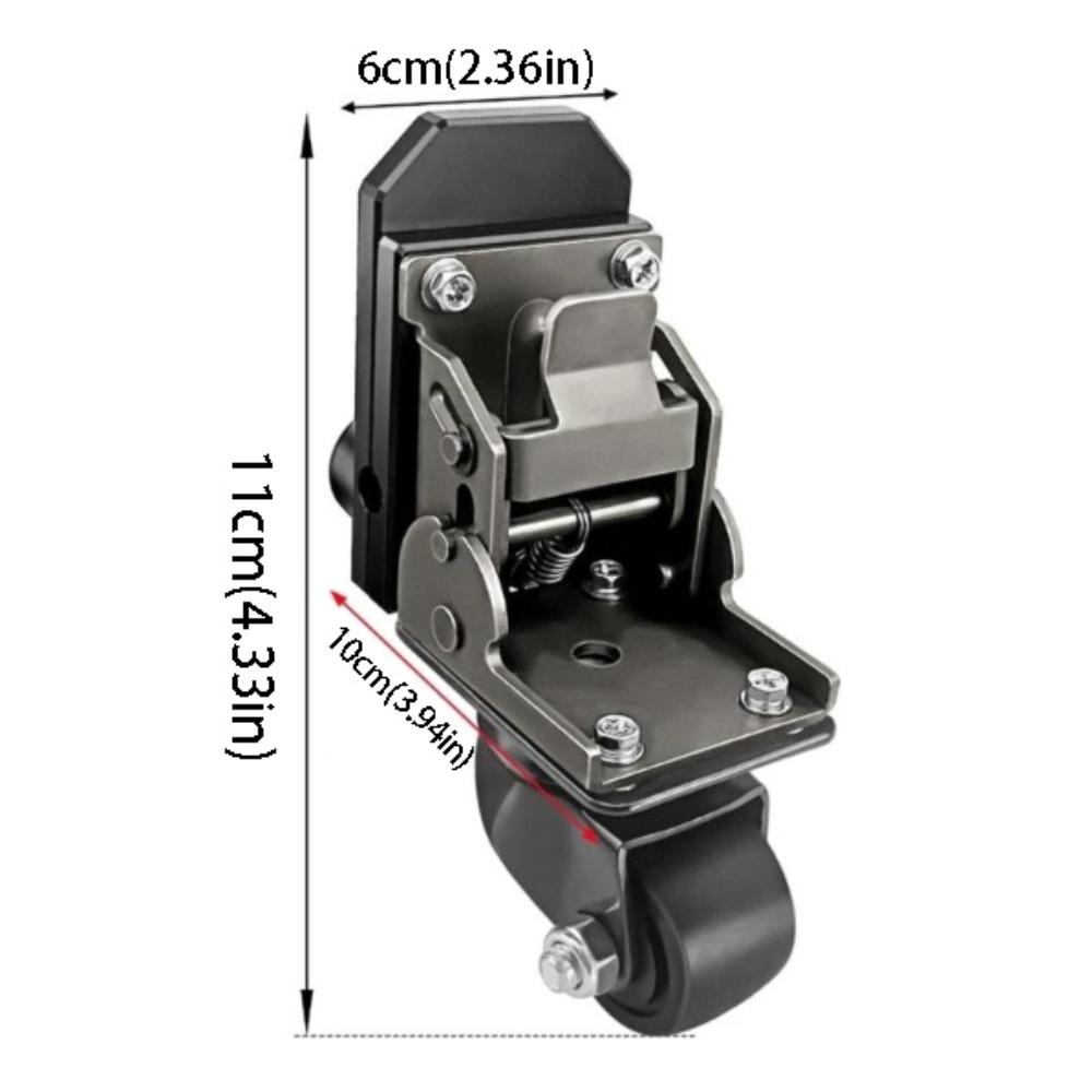 

Stainless Steel Toolbox Casters Collapsible Design Caster Wheels Caster Wheel Kit Toolbox Mobility 11cm/4.33in