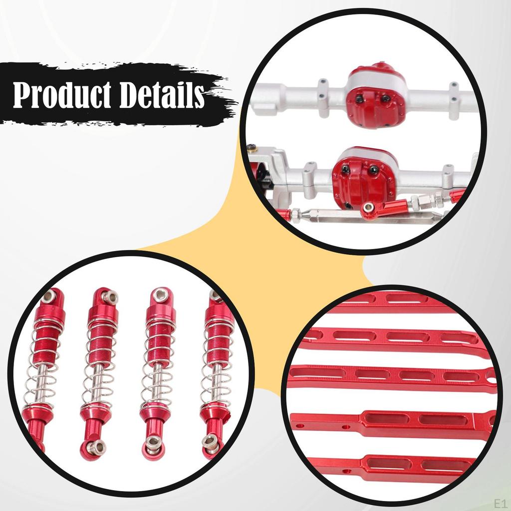 1/12 RC Car Accessory: Front And Rear Shock Absorbers, Steering Link, Link Support