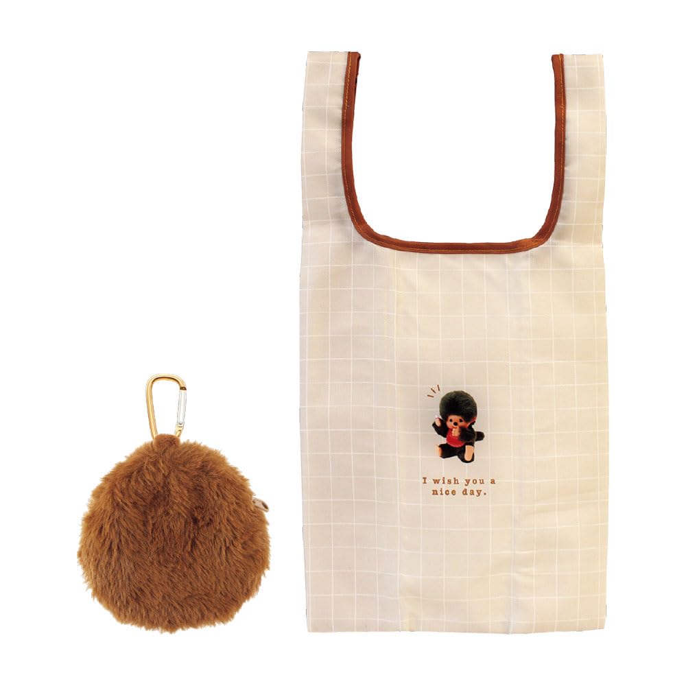 Tees Factory Monchhichi Plush Eco Bag, Monchhichi-kun, H465 x W260mm, MC-5527249MK