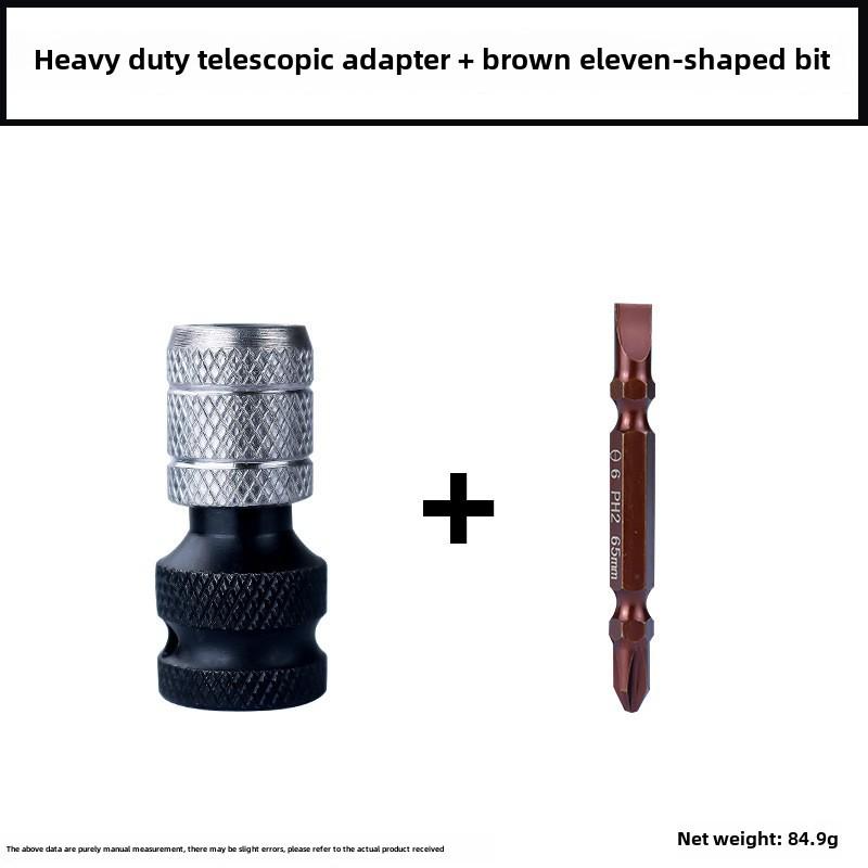 Hexagon Electric Wrench Adapter 1/2" to 1/4" Pneumatic Telescopic Sleeve