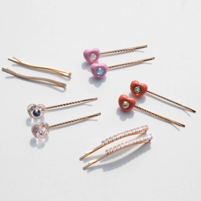 Luvinball Heart Snowball Hairpin Set(3pcs)