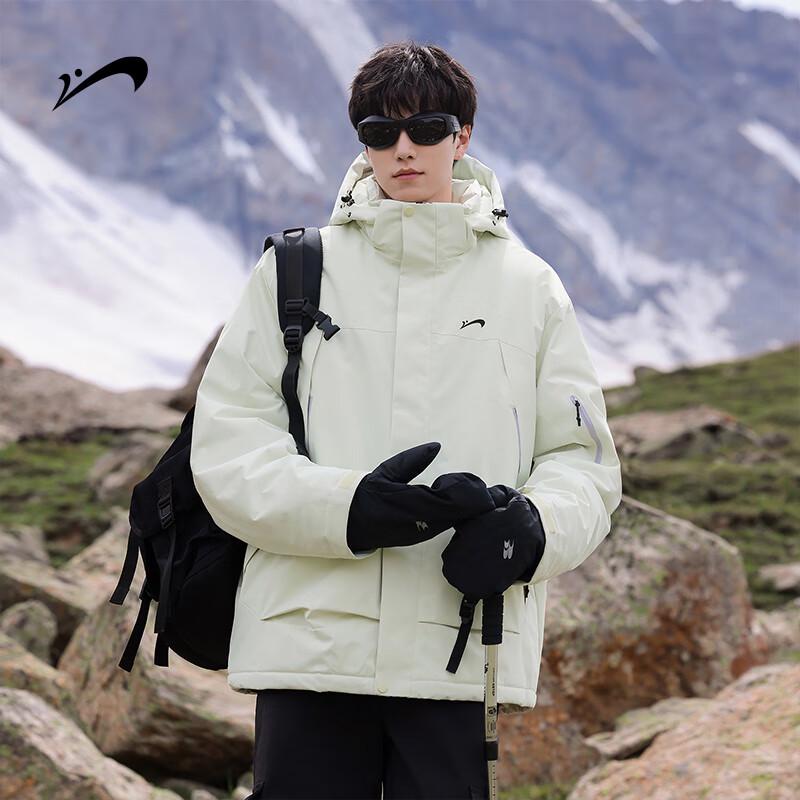 Guirenniao Men's Winter Thickened Hooded Workwear Padded Jacket