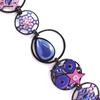 NOA [G5993] - Designer Long Necklace 'Arlequin' Blue Pink