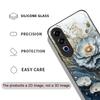 Elegant Lotus Artistic Flower Pattern Tempered Glass Phone Case for Oneplus 13 R 12 11 10 9 Nord CE4 3 2 Lite ACE3 Pro 5G Cover