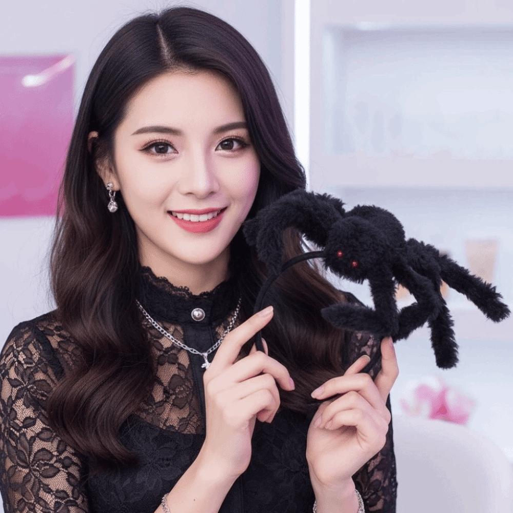 Lightweight Plush Hairband Flexible Halloween Head Hoop Spider Headband  Masquerade