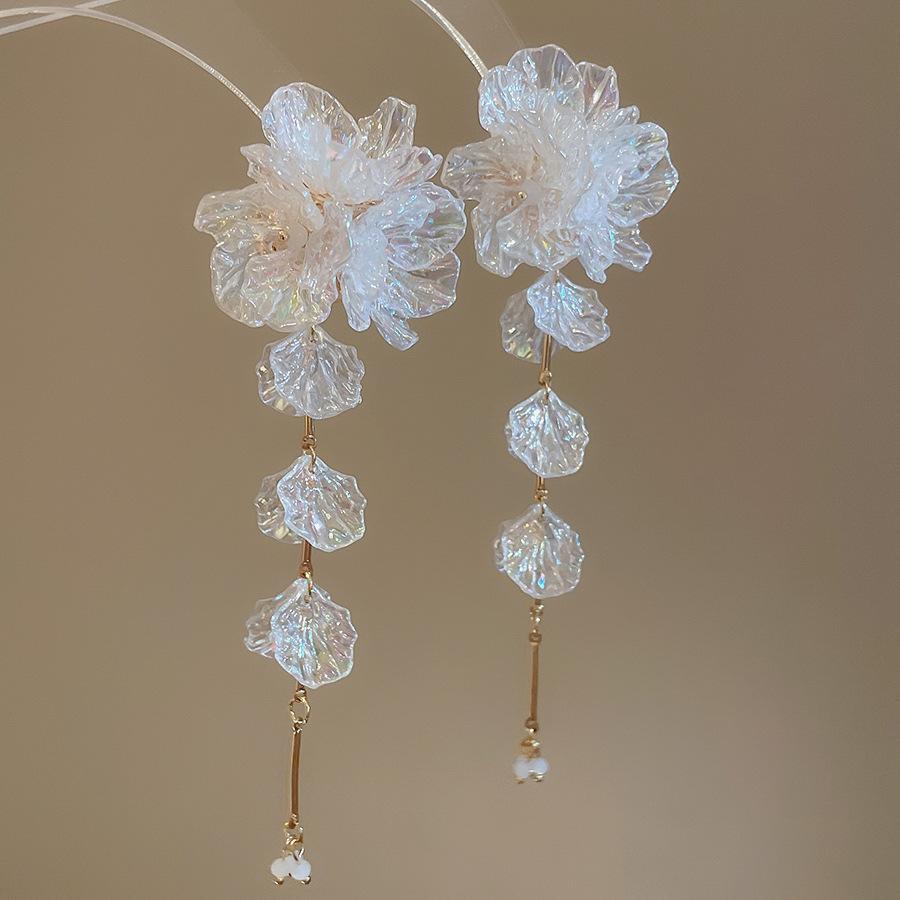 Bohemian Ethnic Style Feathers Fringed Earrings Ear Hooks Personalized Vacation Wind Ears