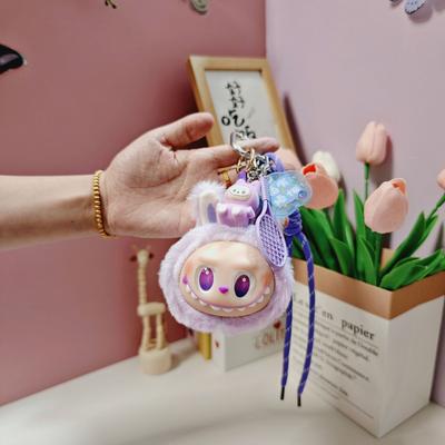 Trendy and Cool Plush Head Pullcloth Bag Pendant Popular Doll Doll Pendant Car Keychain Wholesale Small Gifts