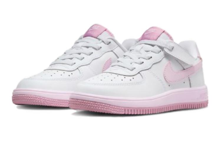 Kids' Sneakers Nike Force 1 Low EasyOn White Elemental Pink Pink Foam (PS)