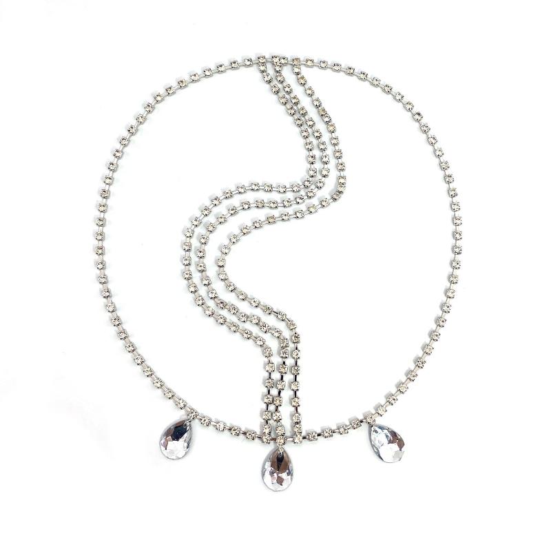 

1Pcs Crystal Head Chain Jewelry Flash Tassel Rhinestone Cap Headpiece Rave Party Dance Wedding 1920s Hair Accessories For Women