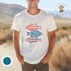 American Flag Fish Fishing Mens T-Shirt | Fathers Day Shirt | Gift for Dad | Dads Birthday
