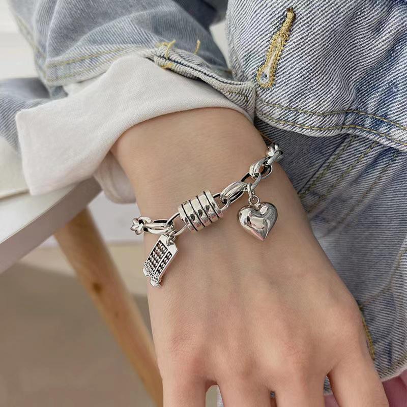 2024 Women s Retro Rotating Heart Abacus Bracelet - Creative, Lucky, Sweet Jewelry