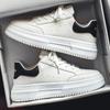 Men White Flat Sneakers  New Trend Leather Breathable Sports Shoes For Men Tenis Shoes Spring Autumn Low-top Board Sneakers