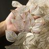 Irregular 3D Stereo Leaf Embroidered Hollow Mesh Fabric for DIY Evening Gown Wedding Dress Culottes Garment Accessories