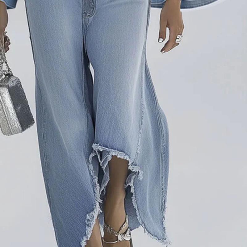 2026 Damen Lässiger Denim-Overall in Unifarbe - Herbst/Winter Stil