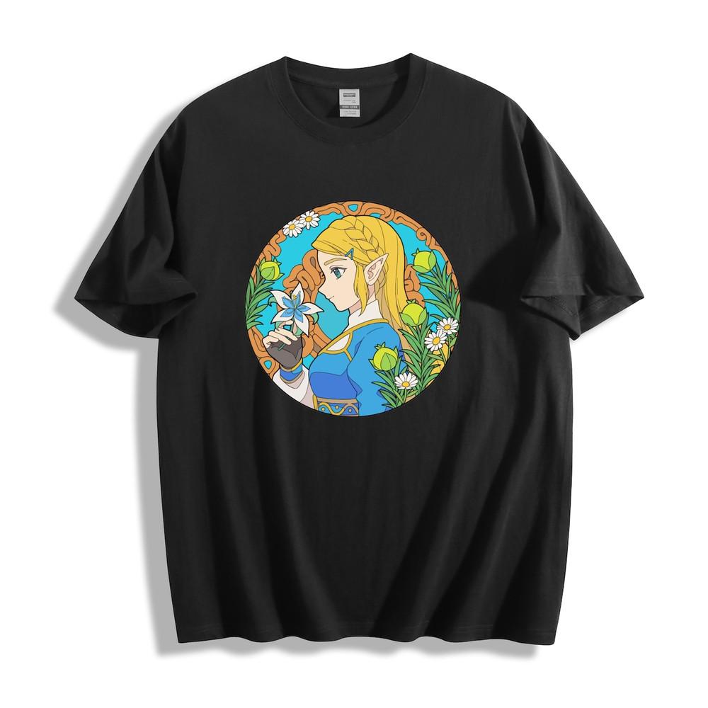 

The Legend of Zelda Princess Zelda T-Shirt - Floral Anime Design Unisex Tee 2XL